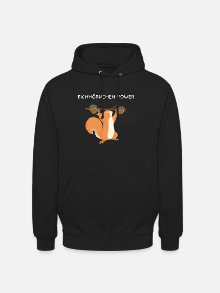 Squirrel power strength training - Unisex Hoodie - black
