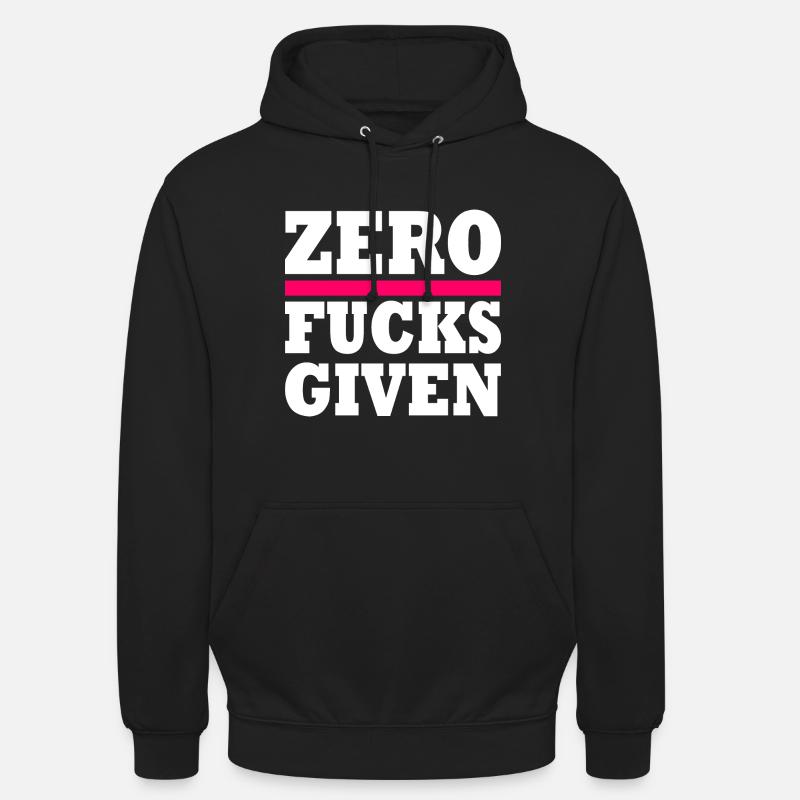Zero fucks given - Sweat-shirt à capuche unisexe - noir