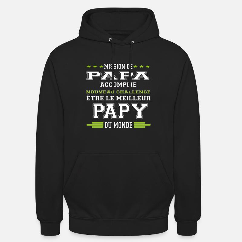 Futur papy - Sweat-shirt à capuche unisexe - noir