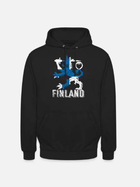 Finlande - Sweat-shirt à capuche unisexe - noir