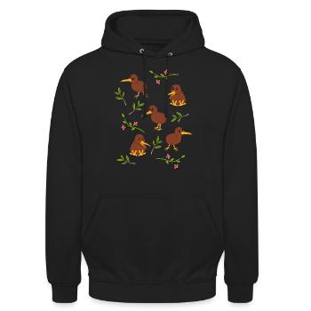 Neuseeland - Unisex Hoodie - Schwarz - Vorne - Alina (178cm) & Michal (187cm)