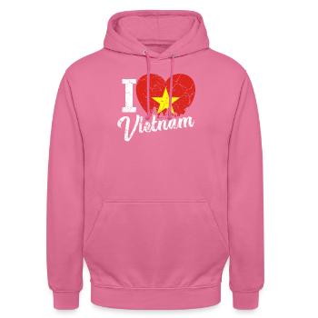 Vietnam - Unisex Hoodie - pink - Front - Alina (178cm) & Michal (187cm)