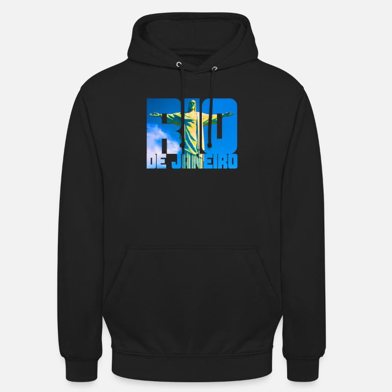Rio de Janeiro Brésil - Sweat-shirt à capuche unisexe - noir