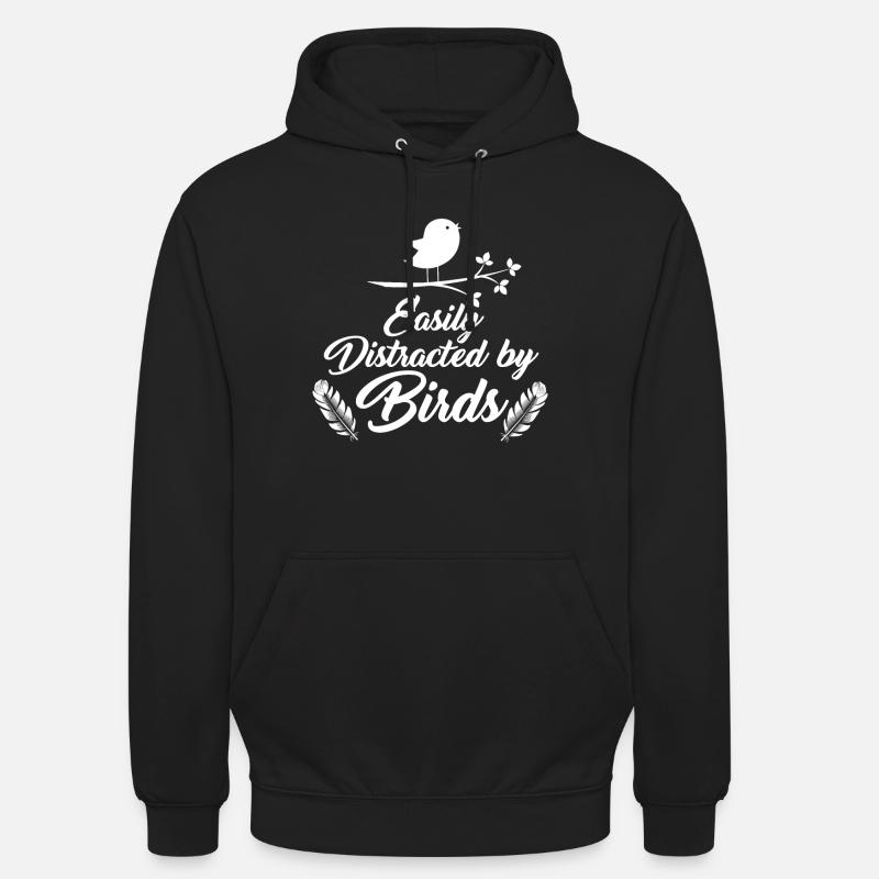 observation des oiseaux - Sweat-shirt à capuche unisexe - noir