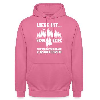 Love Couple Relationship Partnership Funny - Unisex Hoodie - pink - Front - Alina (178cm) & Michal (187cm)