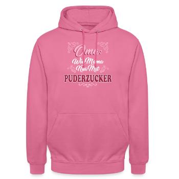 oma - Unisex Hoodie - Pink - Vorne - Alina (178cm) & Michal (187cm)