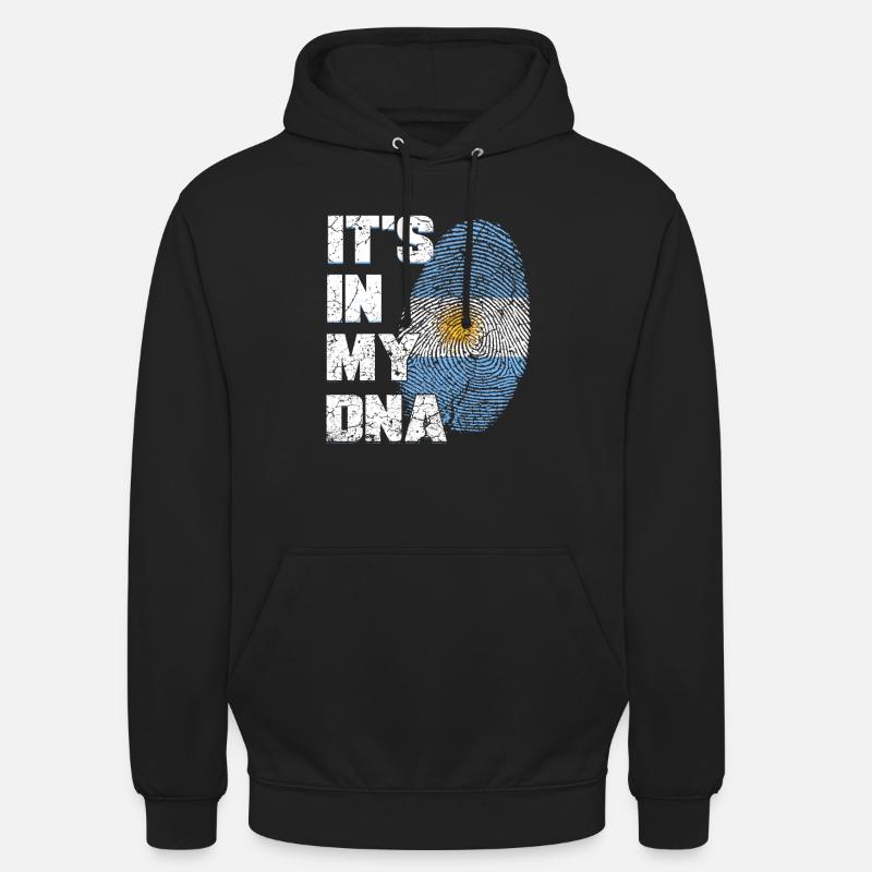 ADN drapeau argentin Argentine - Sweat-shirt à capuche unisexe - noir