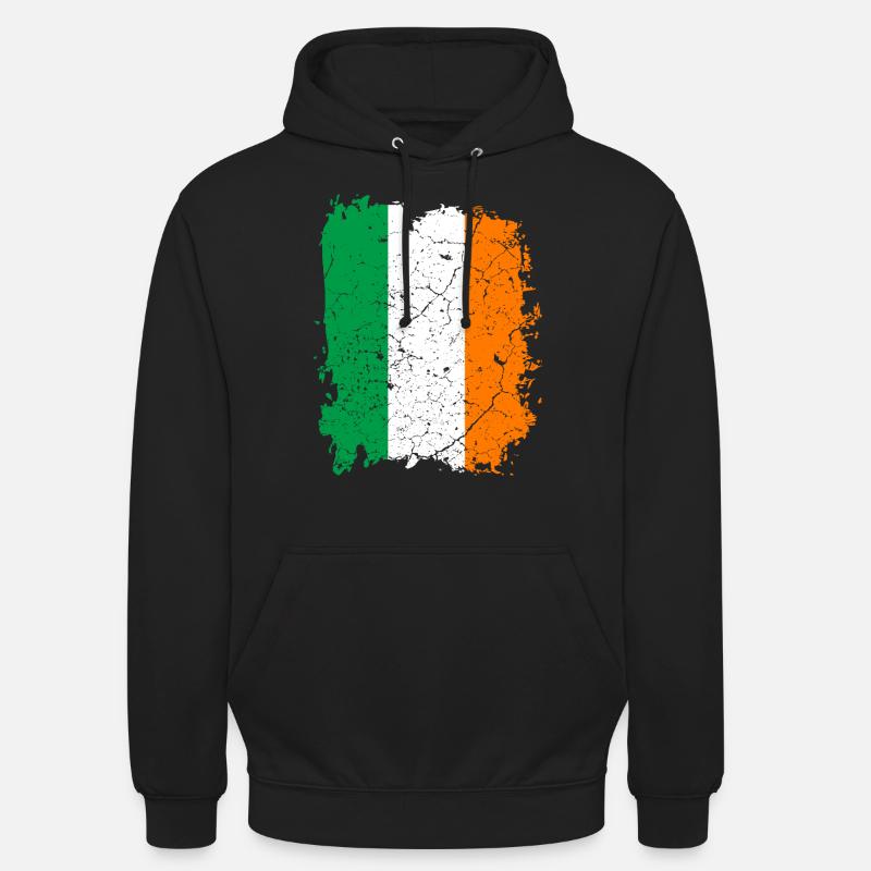 Drapeau irlandais - Sweat-shirt à capuche unisexe - noir
