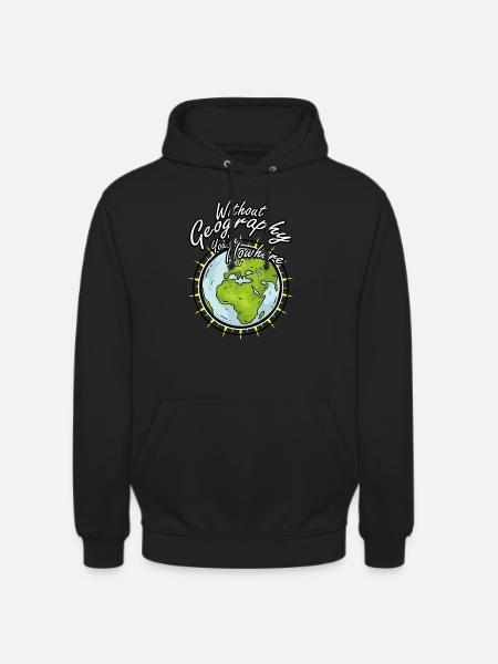 Geography Geografie Geschenk Idee - Unisex Hoodie - Schwarz