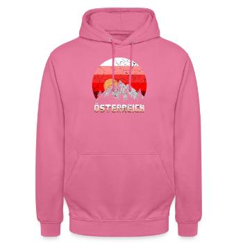 Österreich Alpen - Unisex Hoodie - Pink - Vorne - Alina (178cm) & Michal (187cm)