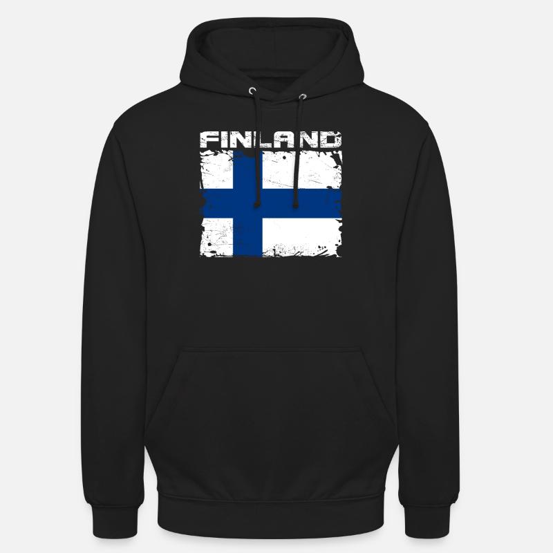 Drapeau de la Finlande - Sweat-shirt à capuche unisexe - noir