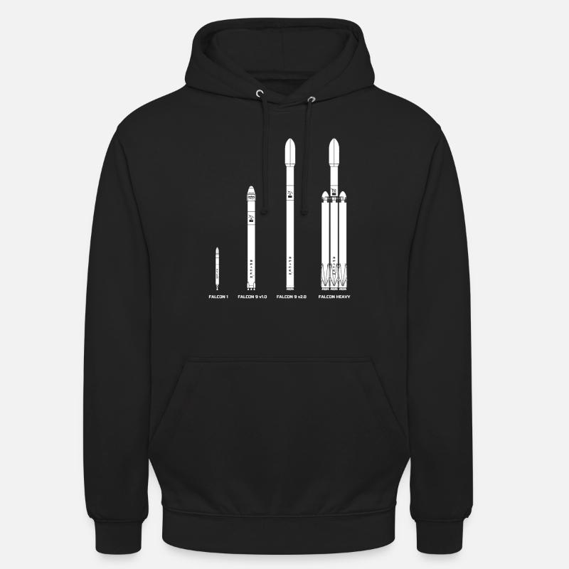 Falcon Raketen Evolution - Unisex Hoodie - Schwarz