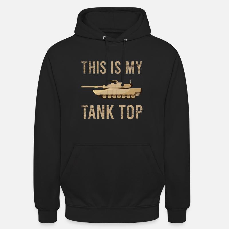 Armee Panzer Spruch Geschenkidee - Unisex Hoodie - Schwarz