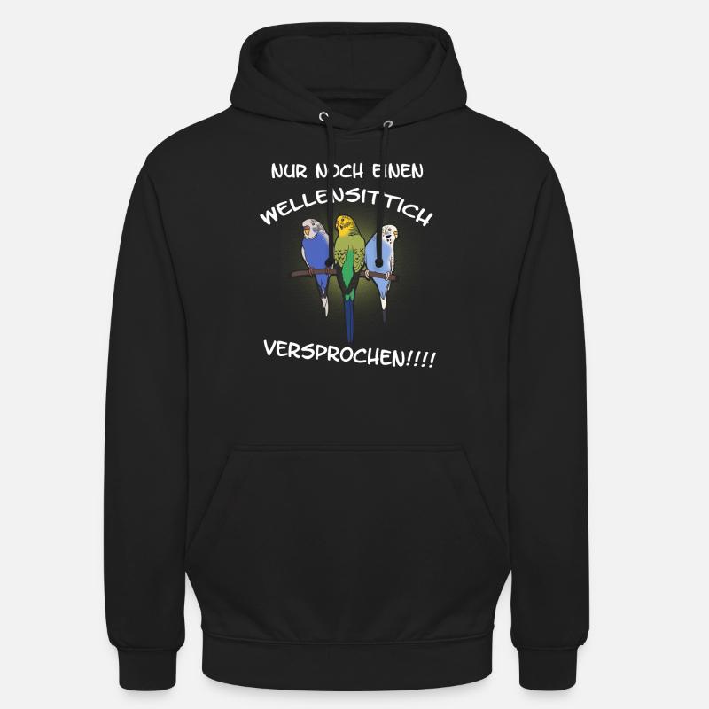 Wellensittich Versprochen - Unisex Hoodie - Schwarz