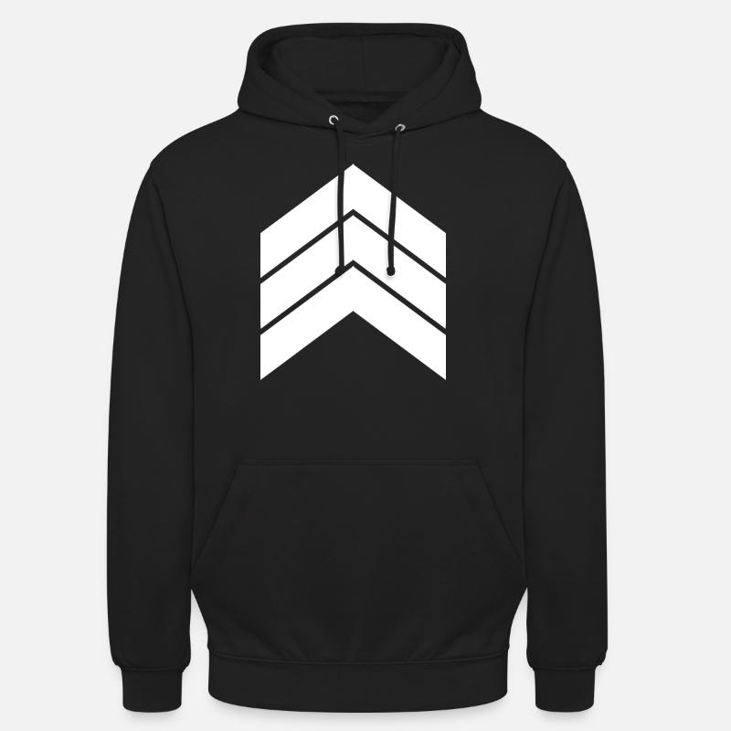 trois flèches blanches - Sweat-shirt à capuche unisexe - noir