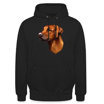 Rhodesian Ridgeback - Sweat-shirt à capuche unisexe - noir - Devant - Alina (178cm) & Michal (187cm)