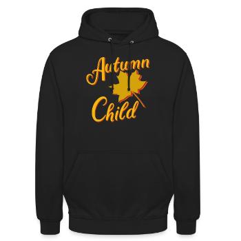 Fall child, season fall - Unisex Hoodie - black - Front - Alina (178cm) & Michal (187cm)