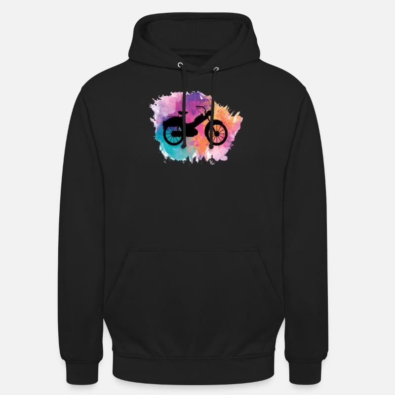 Mobylette Mobylette Mobylette Mobylette Mokick - Sweat-shirt à capuche unisexe - noir