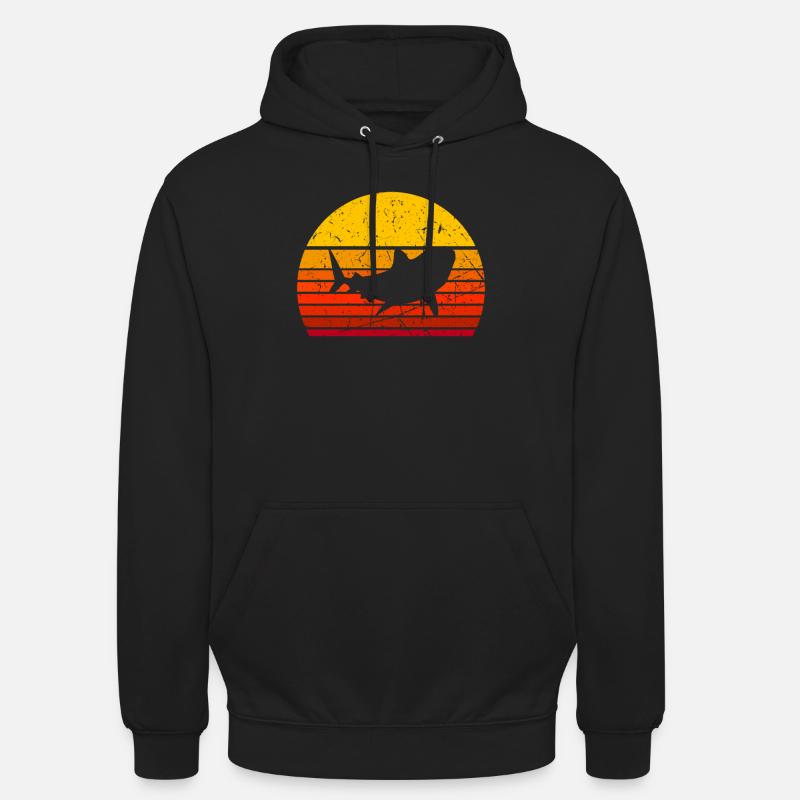 requin requin requin poisson requins - Sweat-shirt à capuche unisexe - noir