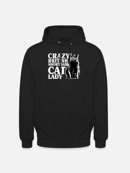 British Shorthair Cat Lady - Unisex Hoodie - black