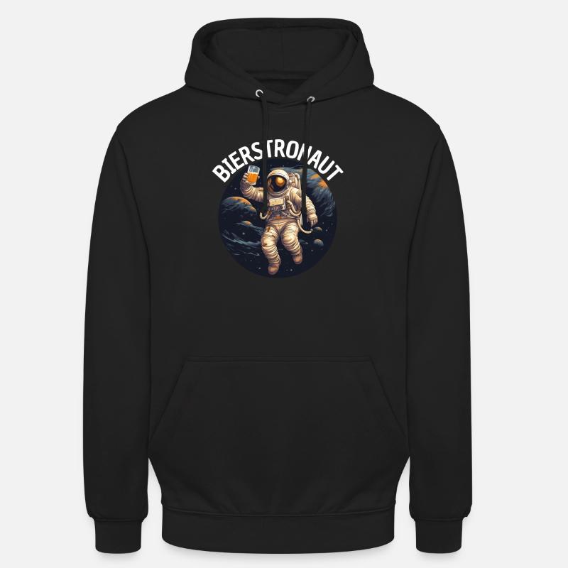 Bierstronaut Party Geschenk Idee Bier - Unisex Hoodie - Schwarz