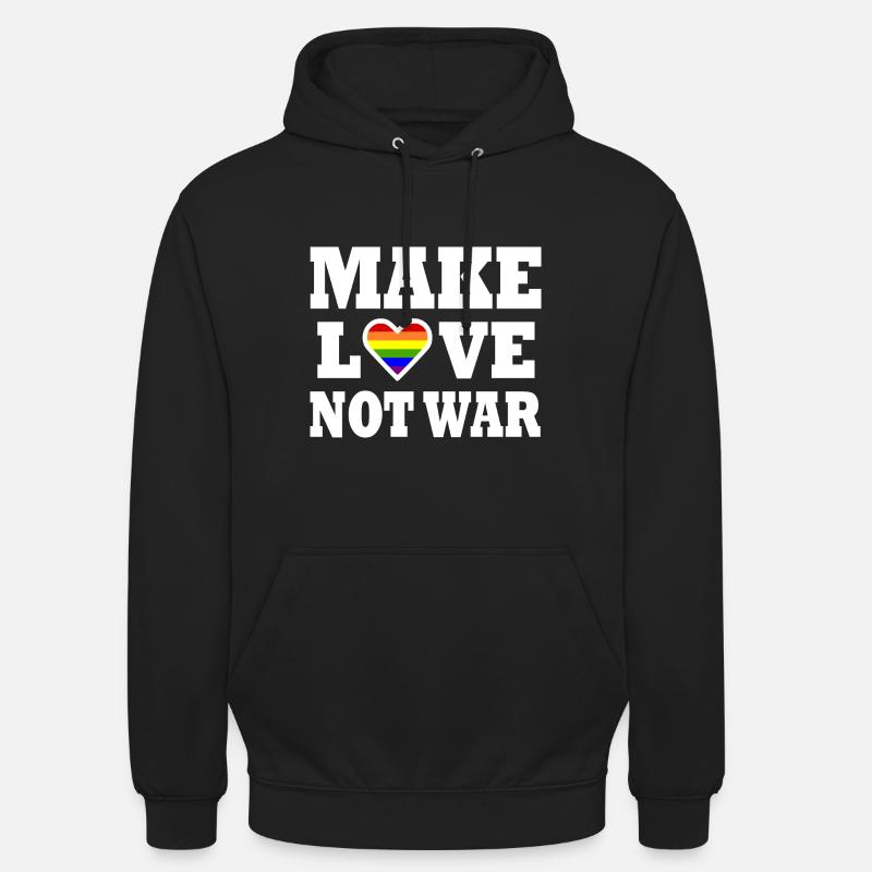 Make love not war - Sweat-shirt à capuche unisexe - noir