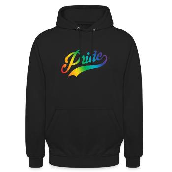 Pride Script clr - Sweat-shirt à capuche unisexe - noir - Devant - Alina (178cm) & Michal (187cm)