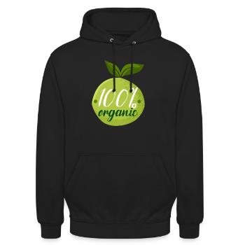 100% organic - Unisex Hoodie - Schwarz - Vorne - Alina (178cm) & Michal (187cm)