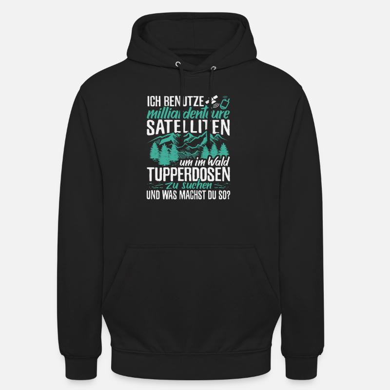 GPS-Schatzsuche - Unisex Hoodie - Schwarz
