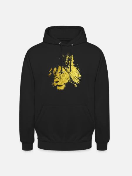 Lion gold - Unisex Hoodie - black