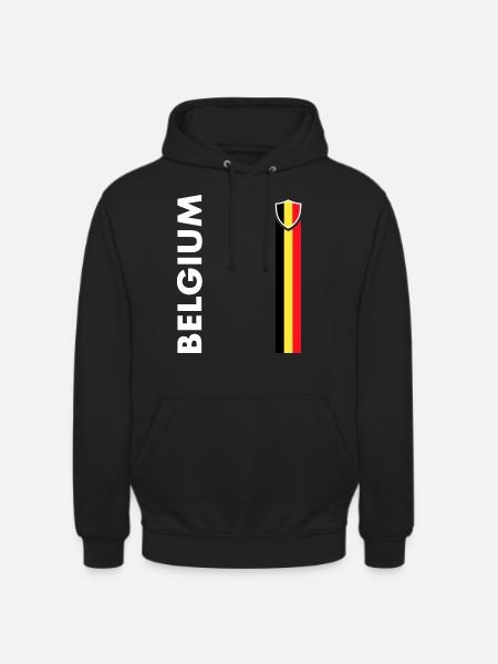 Football Drapeau drapeau drapeau Belgique Soccer - Sweat-shirt à capuche unisexe - noir