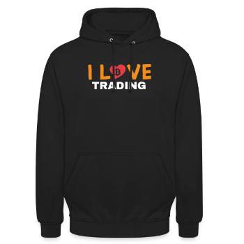 Daytrader Motivation Stock Forex Trading Geschenk - Unisex Hoodie - Schwarz - Vorne - Alina (178cm) & Michal (187cm)