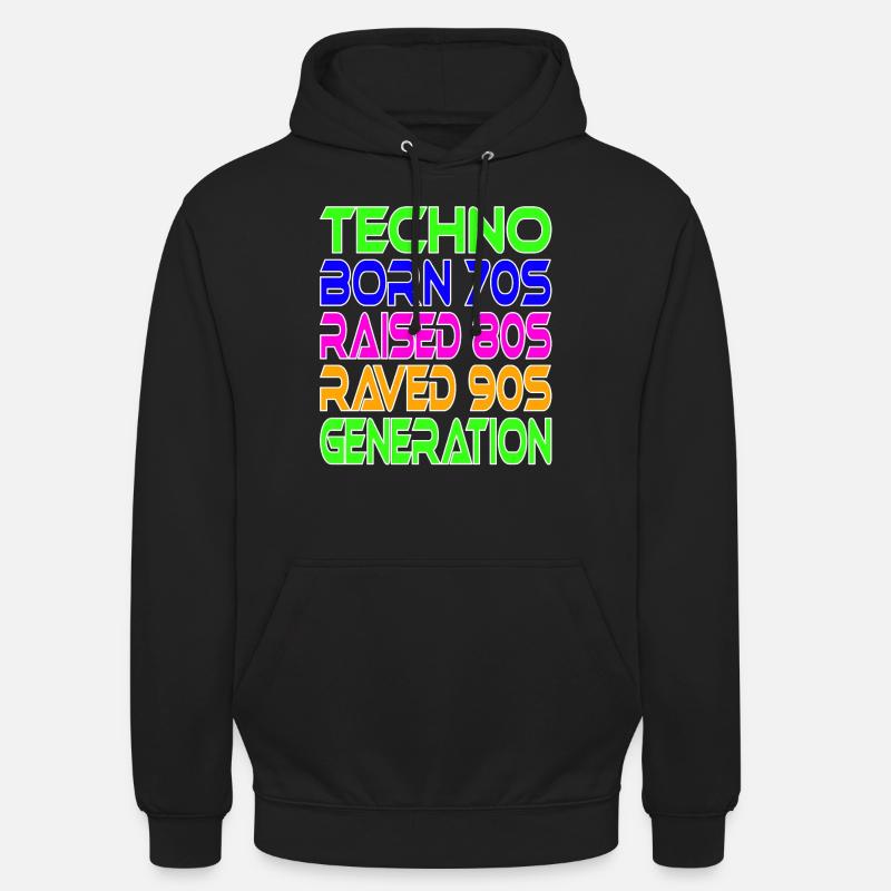 Génération Techno - Sweat-shirt à capuche unisexe - noir