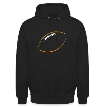American Football Silhouette - Unisex Hoodie - Schwarz - Vorne - Alina (178cm) & Michal (187cm)
