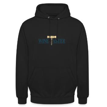 Wein - Unisex Hoodie - Schwarz - Vorne - Alina (178cm) & Michal (187cm)