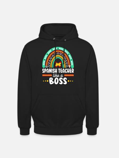 Humor Spanischlehrer als Cheflehrer - Unisex Hoodie - Schwarz