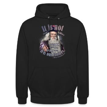 Harry Potter Saying Of Albus Dumbledore - Unisex Hoodie - black - Front - Alina (178cm) & Michal (187cm)