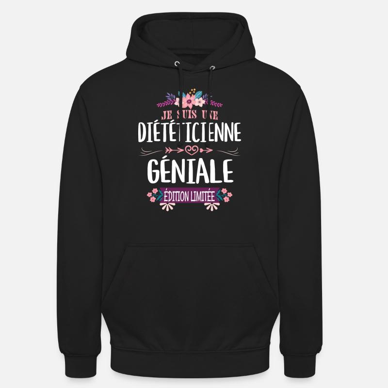 Édition Limitée Diététicienne Géniale - Sweat-shirt à capuche unisexe - noir