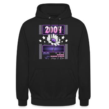 Retro Y2K Jahr 2004 Geburtstag Frauen 20 Jahre - Unisex Hoodie - Schwarz - Vorne - Alina (178cm) & Michal (187cm)
