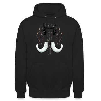 Humour Mammouth Laineux Costume Mammouth Homme - Sweat-shirt à capuche unisexe - noir - Devant - Alina (178cm) & Michal (187cm)