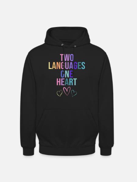 Éducation Bilingue Humour Enseignant - Sweat-shirt à capuche unisexe - noir