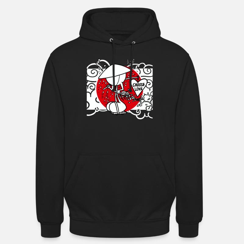 Samouraï de Cœurs Doddle - Sweat-shirt à capuche unisexe - noir