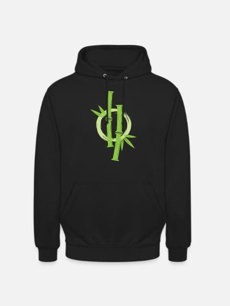 Bamboo Japanese Enso Circle - Unisex Hoodie - black