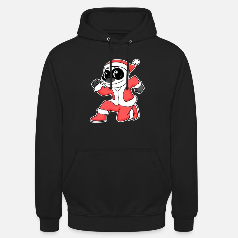 Panda de Noël - Sweat-shirt à capuche unisexe - noir