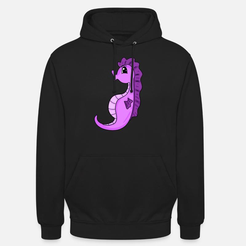 Hippocampe Hippocampe - Sweat-shirt à capuche unisexe - noir