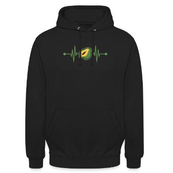 Papaya - Unisex Hoodie - Schwarz - Vorne - Alina (178cm) & Michal (187cm)