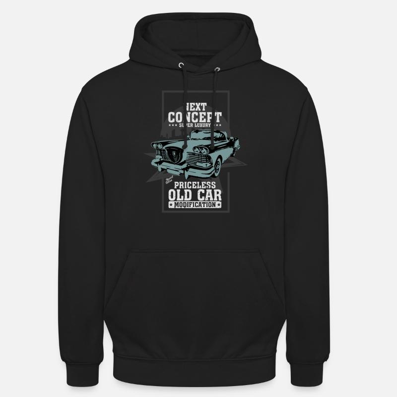 Amateurs de voitures Old Car Retro Hot Rod Oldtimer - Sweat-shirt à capuche unisexe - noir