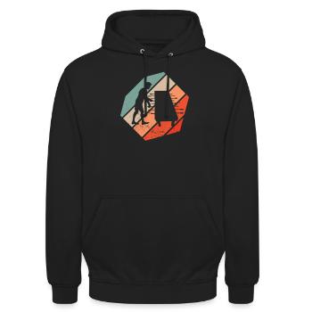 Tischfußball - Unisex Hoodie - Schwarz - Vorne - Alina (178cm) & Michal (187cm)