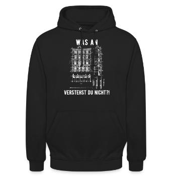 Gerüstbauer Gerüstbau Geschenk lustiger Spruch - Unisex Hoodie - Schwarz - Vorne - Alina (178cm) & Michal (187cm)