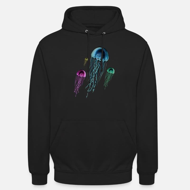 Méduse - Sweat-shirt à capuche unisexe - noir